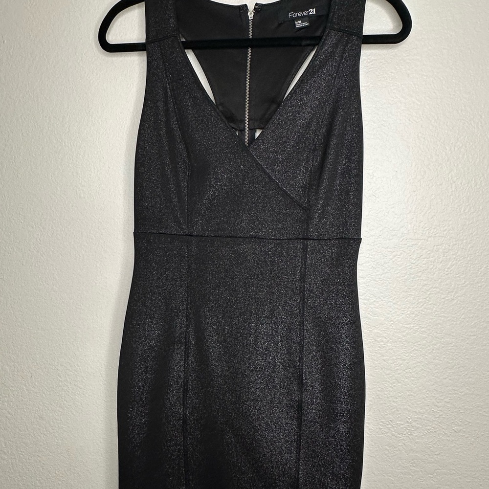 Forever 21 Shimmering Black Backless Dress